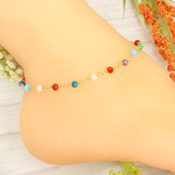 "Handmade Anklet – Elegant & Delicate Jewelry for Women | UNVRC1424 - Picture 5 of 10